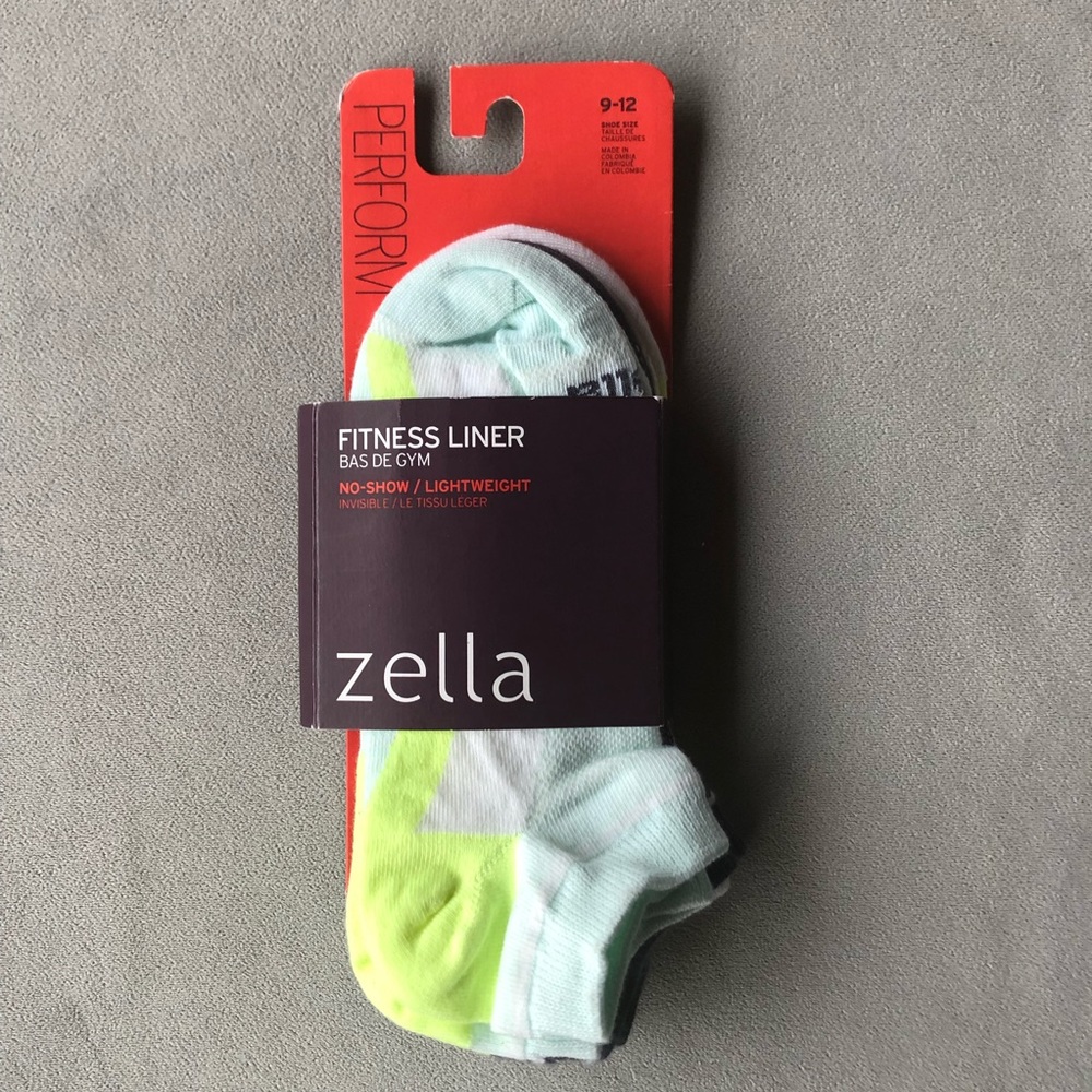 Zella ~ Fitness Liner Socks Lightweight No Show ~ Size 9-12 ~ Brand New!